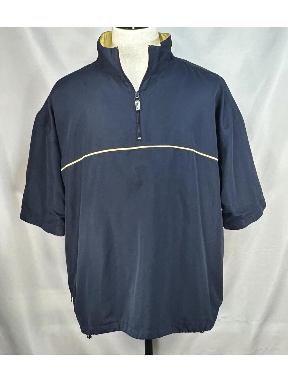 PGA Tour 1/4 Zip Golf Pullover Athletic Jacket Blue Mens 2XL